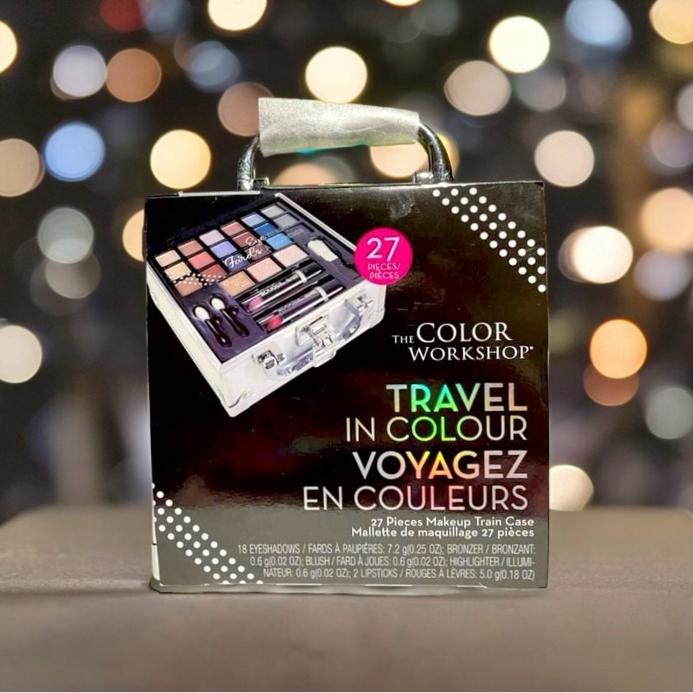 The Color Workshop Travel In Color 27 Piece Makeup Train Case Eyes, Face, Lips